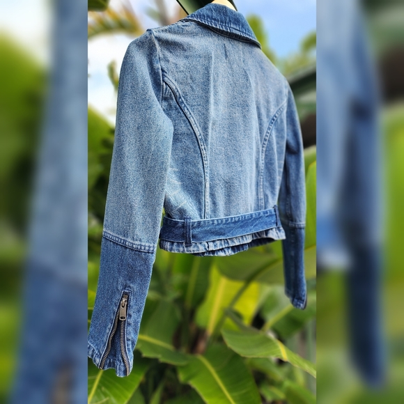 Roxy Denim Biker Jacket XS RRP 140 - Picture 14 of 16
